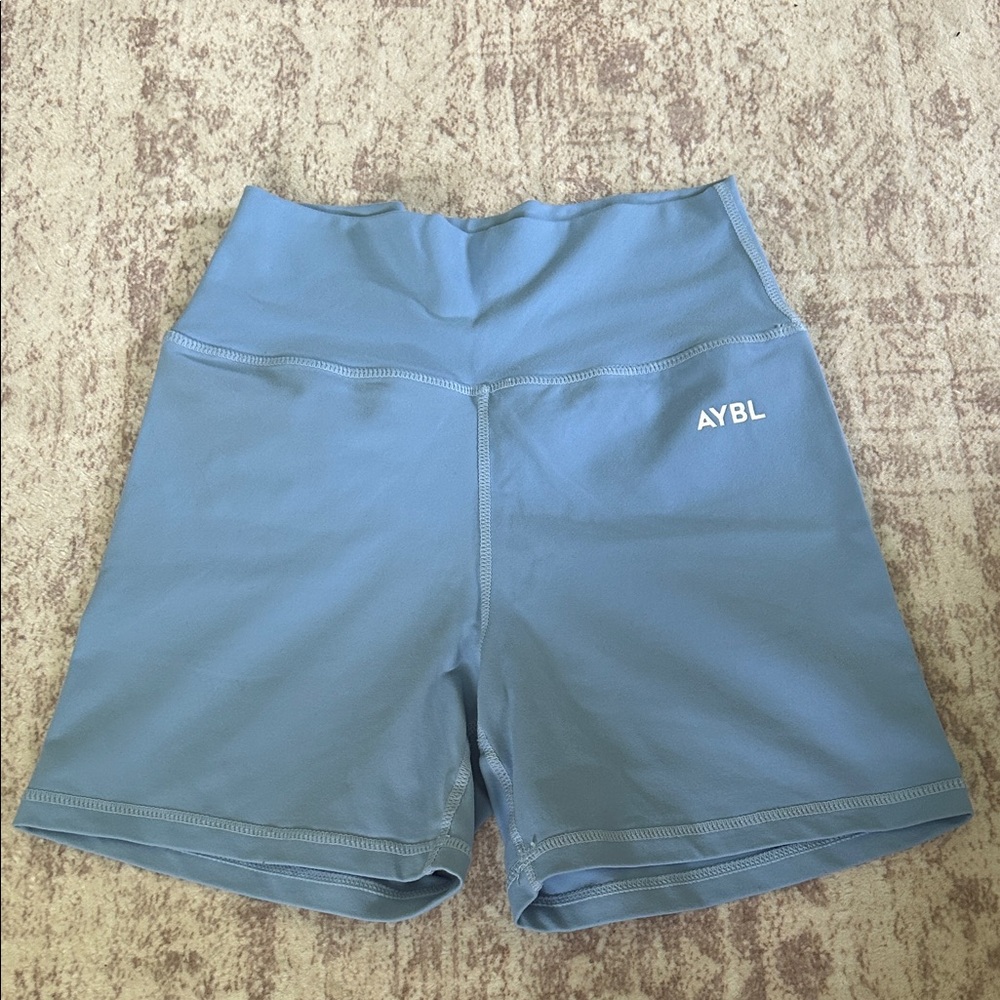 AYBL High-Waist Bike Shorts in Sky Blue